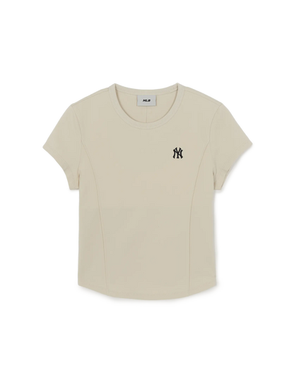 [Aespa Karina Worn] 26 Summer MLB Women's Basic Slim Fit Short Sleeve T-Shirt