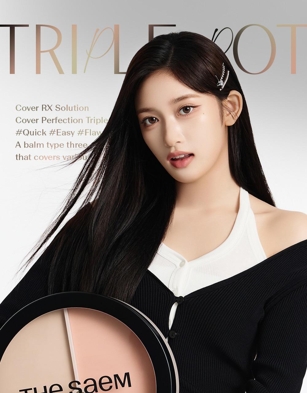 [Ive Lee Seo Pick] The Saem Cover Perfection Triple Pot Concealer
