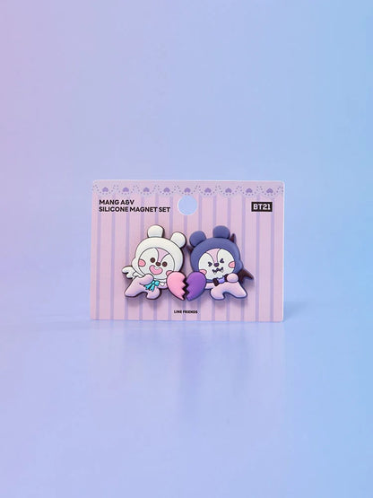 BTS BT21 SILICONE MAGNET SET (2PCS) ANGEL & VILLAIN