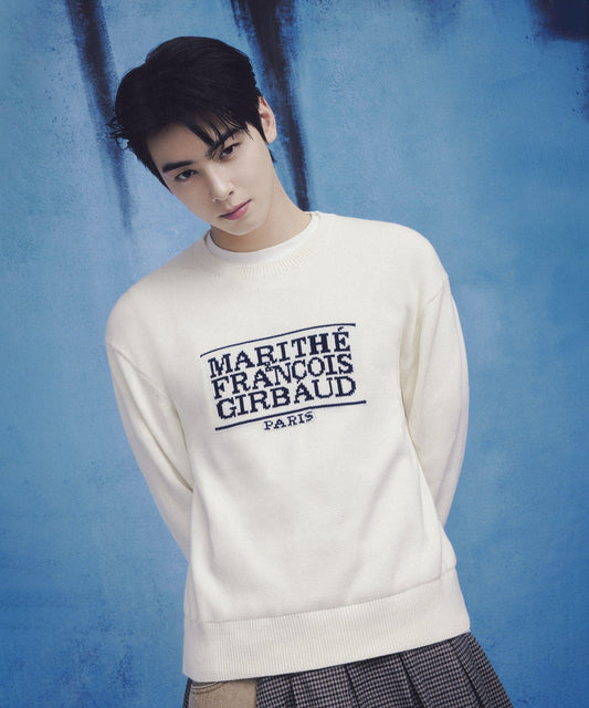 [Worn By Cha Eunwoo] Marithé Et François Girbaud Classic Logo Knit Pullover