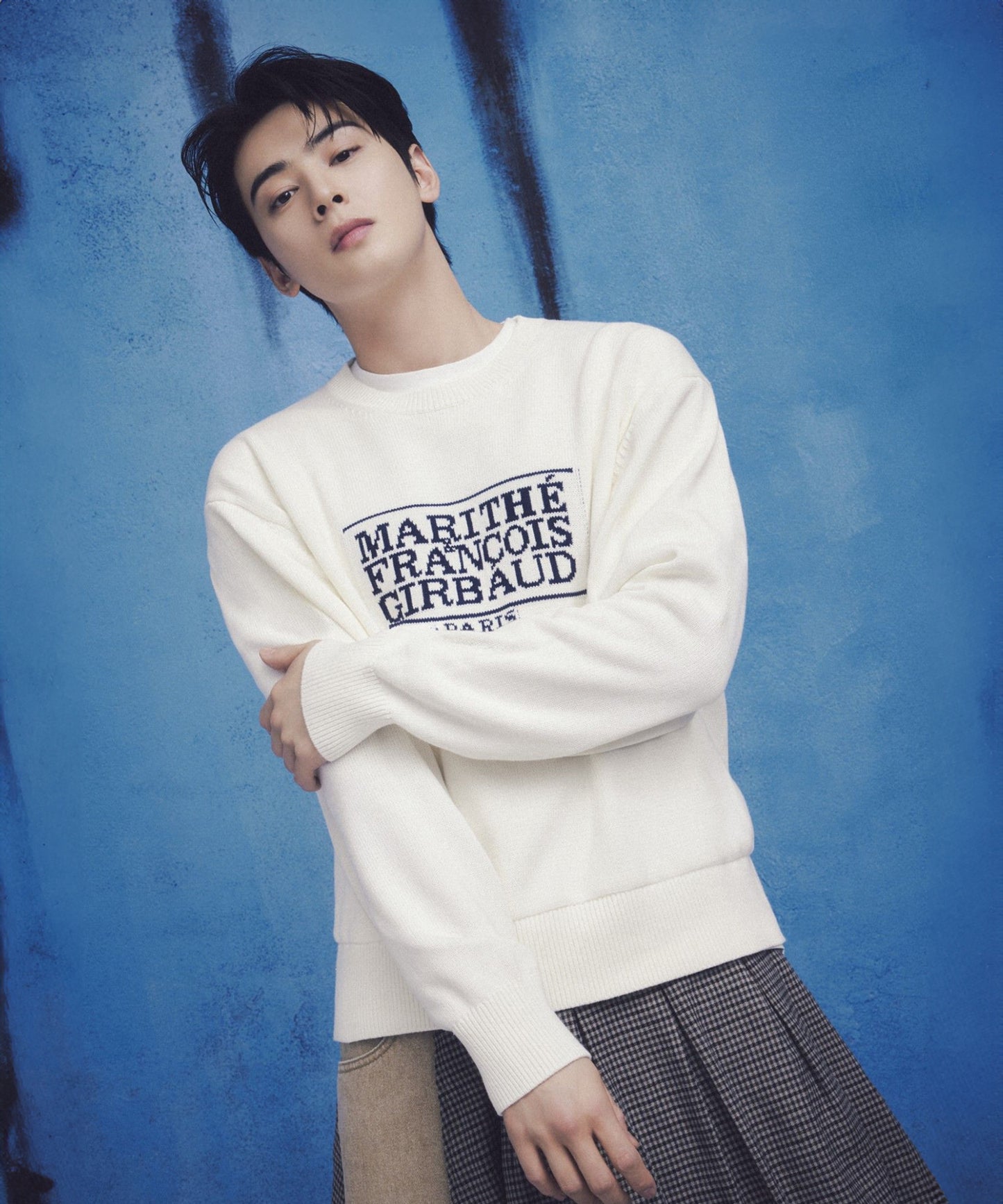 [Worn By Cha Eunwoo] Marithé Et François Girbaud Classic Logo Knit Pullover