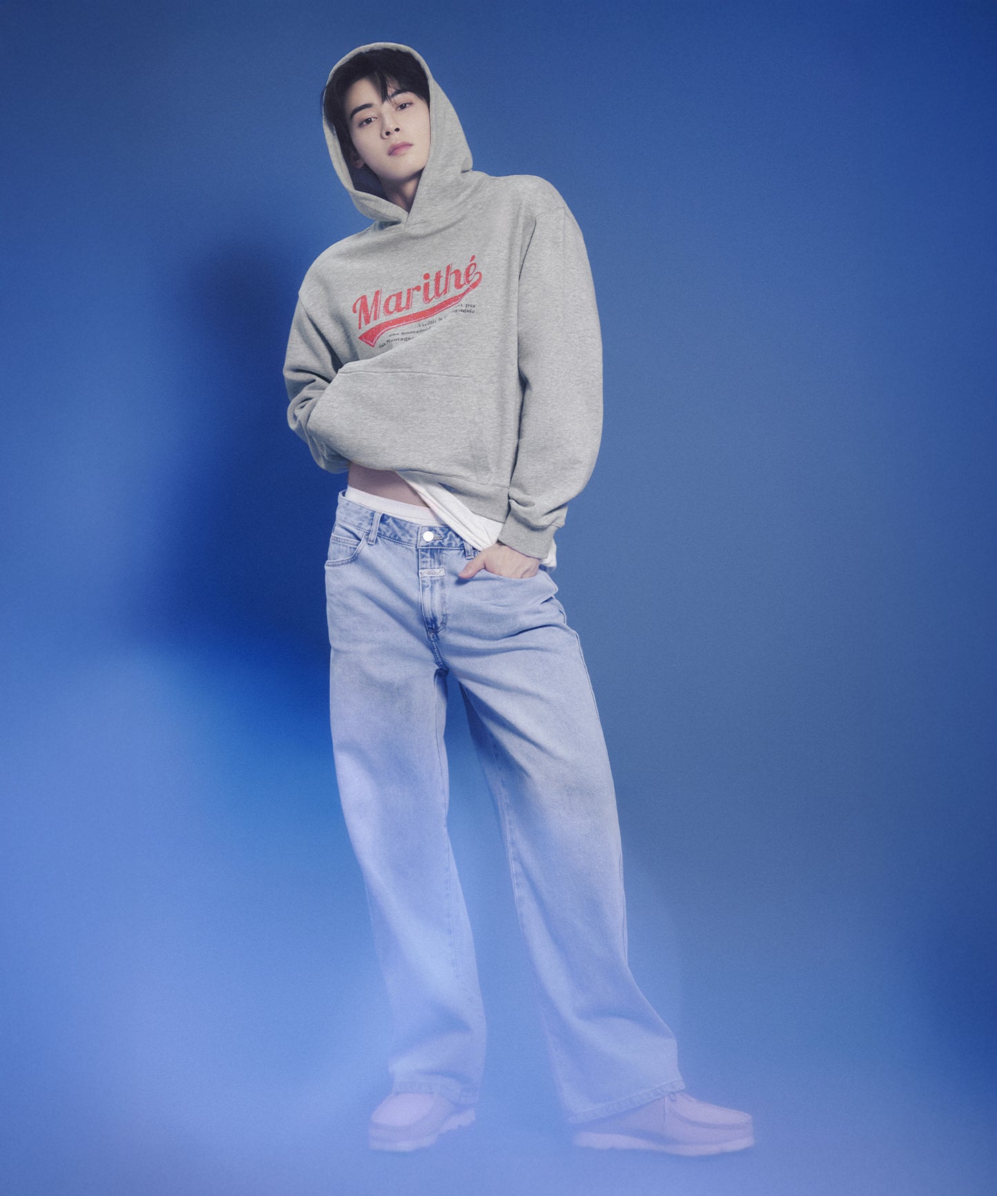 [Worn by Cha Eunwoo] Marithé et François Girbaud Vintage Baseball Hoodie
