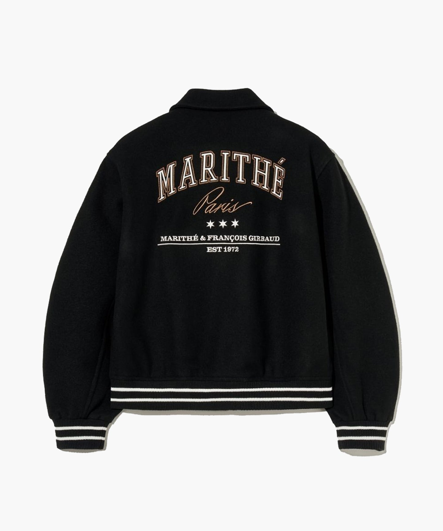 [Worn By Cha Eunwoo] Marithé Et François Girbaud Wool Piping Varsity Jacket