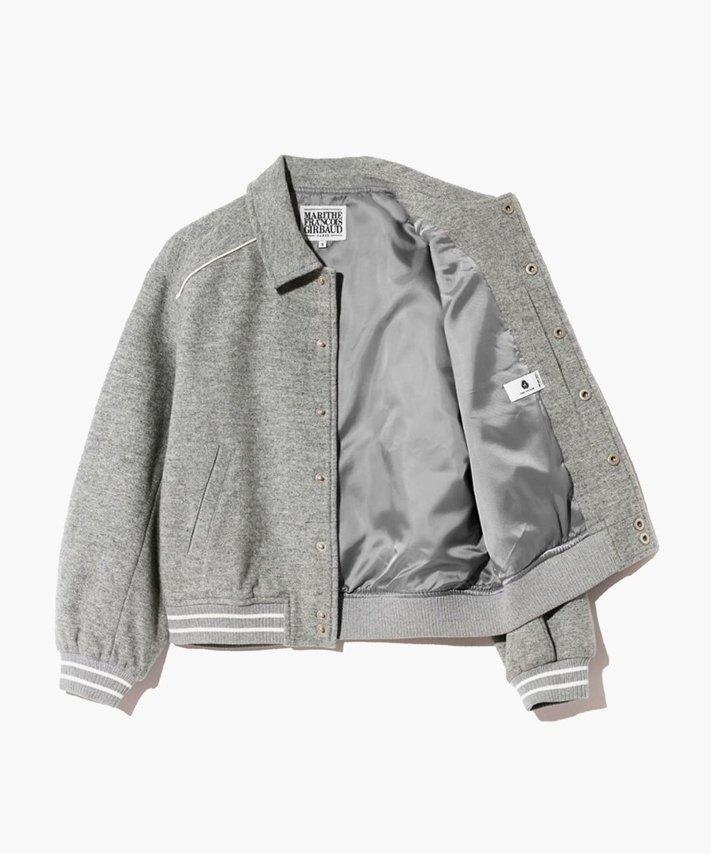 [Worn By Cha Eunwoo] Marithé Et François Girbaud Wool Piping Varsity Jacket
