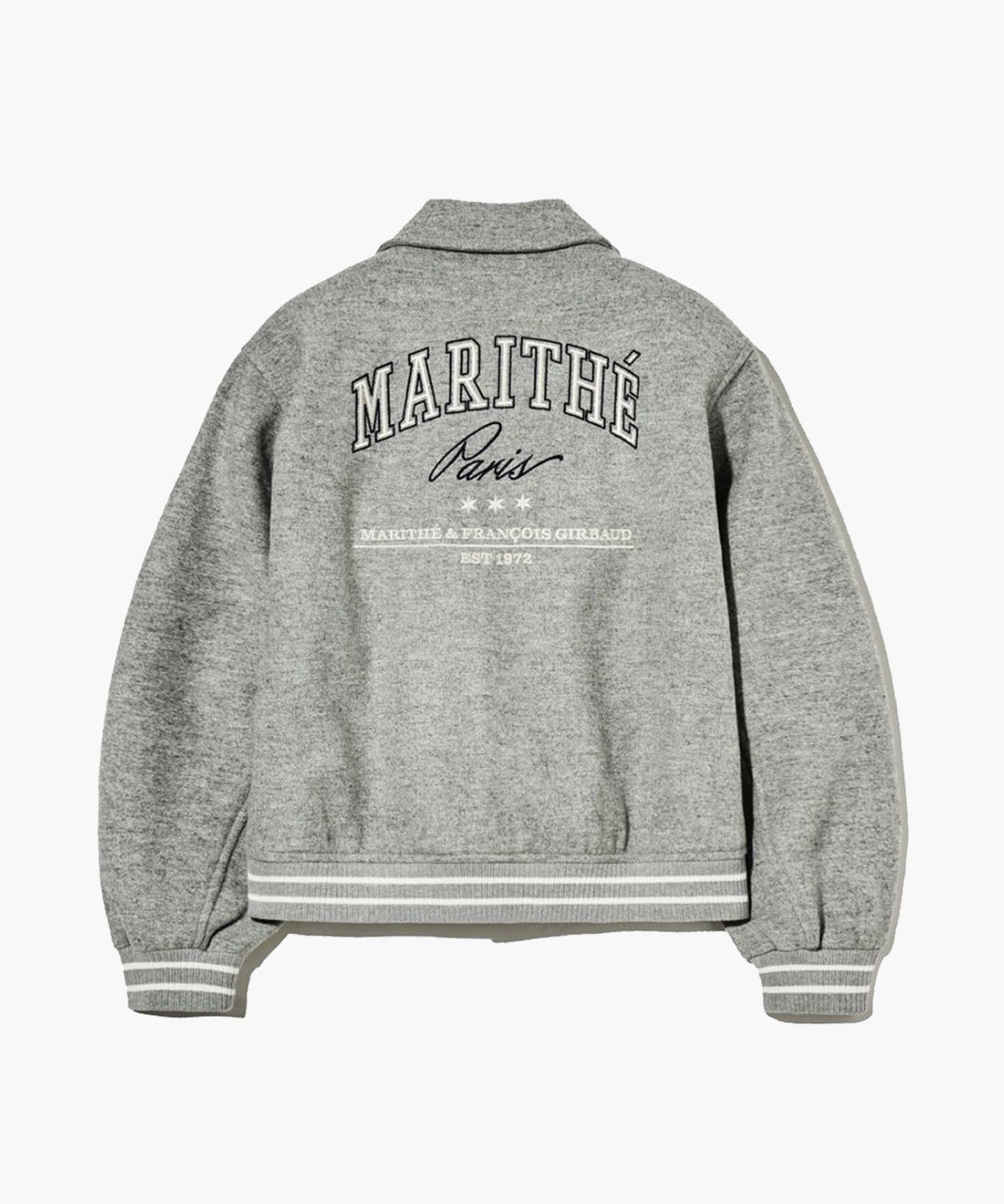 [Worn By Cha Eunwoo] Marithé Et François Girbaud Wool Piping Varsity Jacket