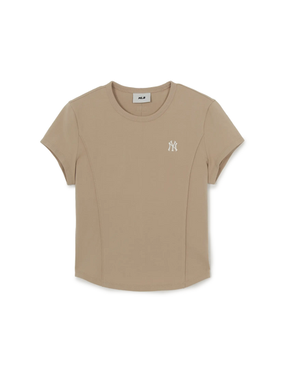 [Aespa Karina Worn] 26 Summer MLB Women's Basic Slim Fit Short Sleeve T-Shirt