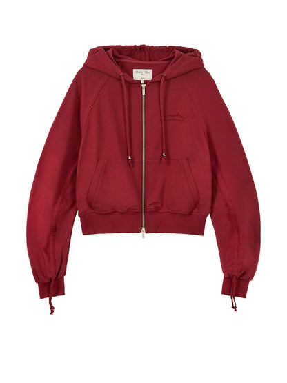 [Ive Leeseo Worn]  Matin Kim Sleeve Detail Hoody Zip up