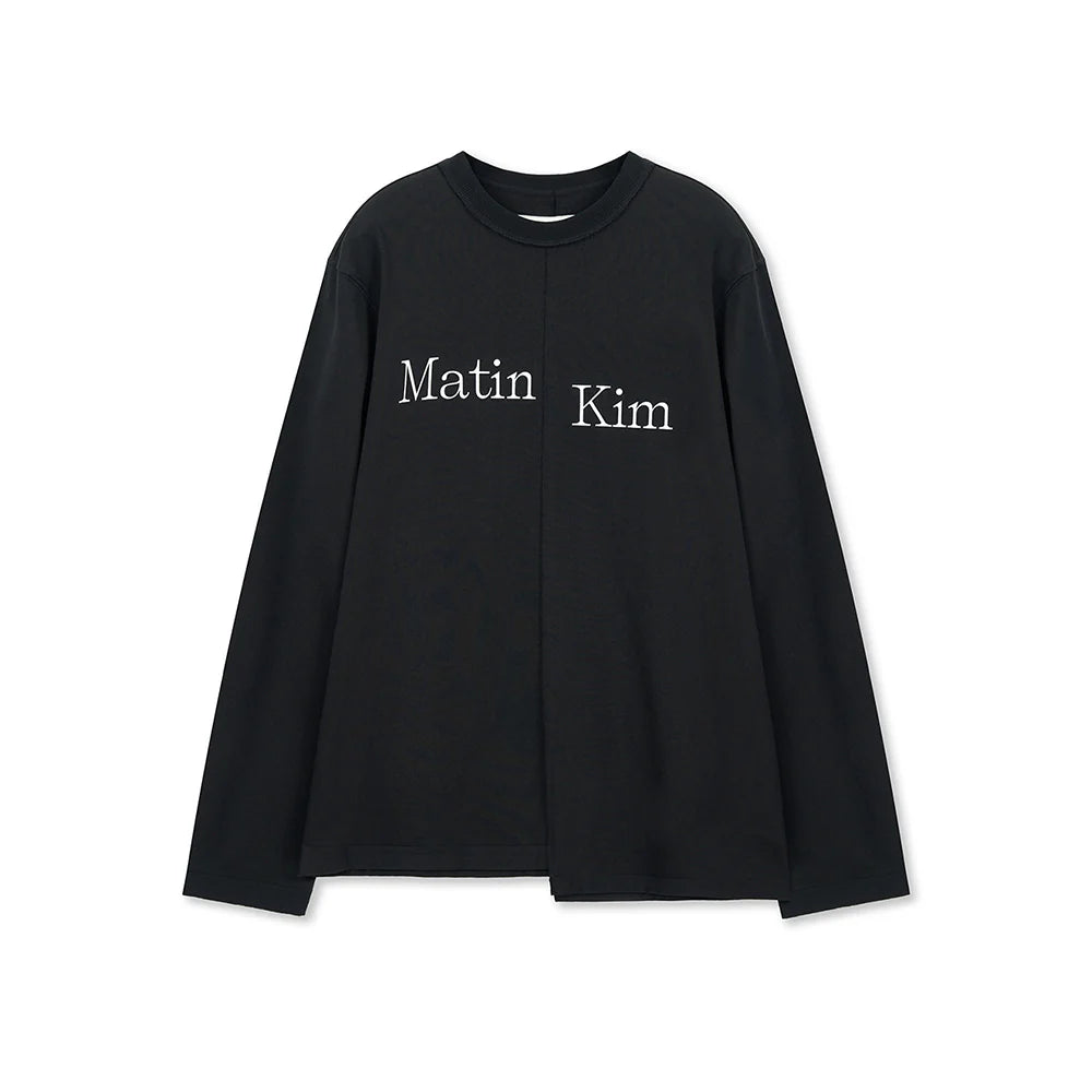[Ive Liz Pick] Matin Kim Asymmetric Logo Top