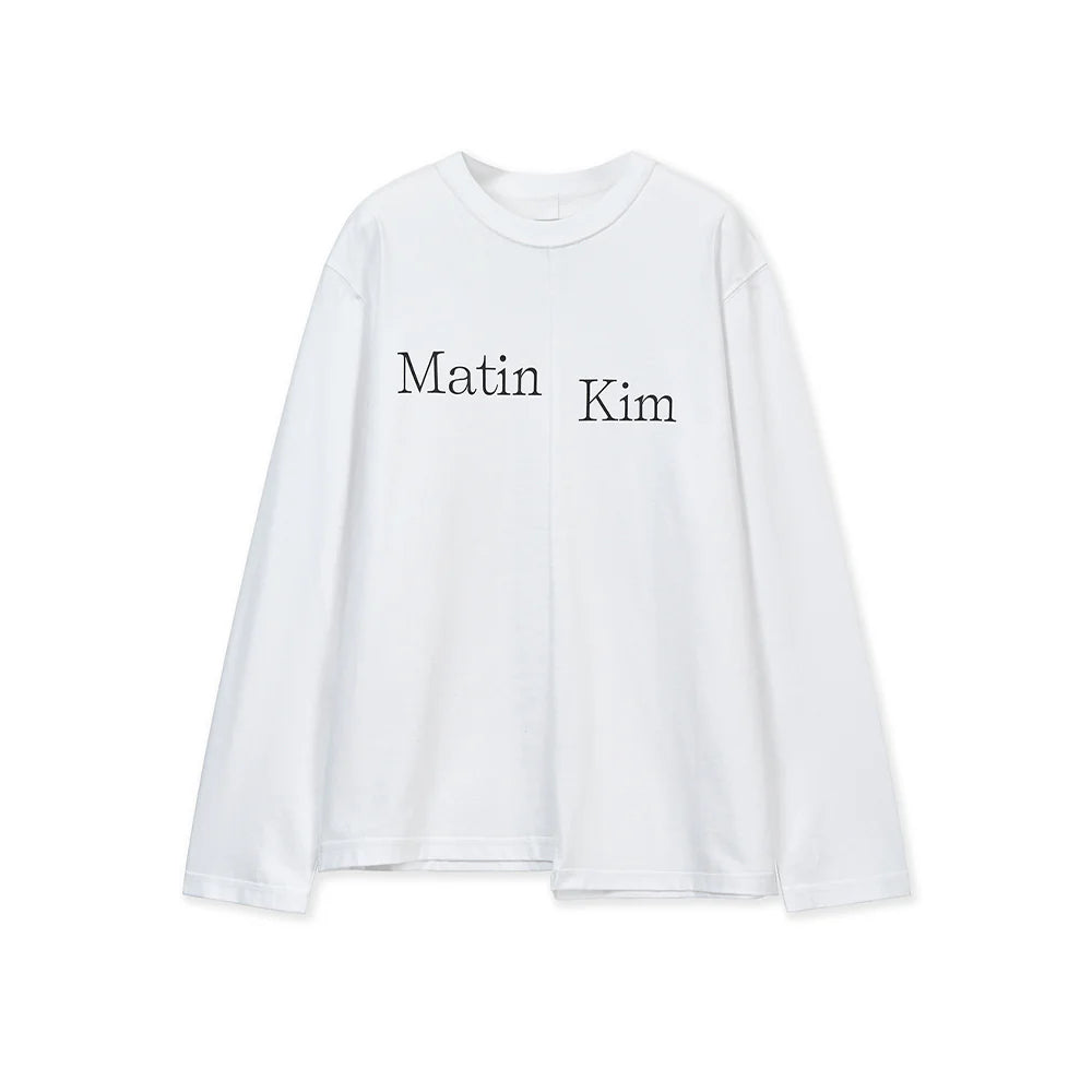 [Ive Liz Pick] Matin Kim Asymmetric Logo Top