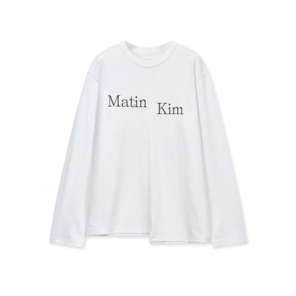 [Ive Liz Pick] Matin Kim Asymmetric Logo Top
