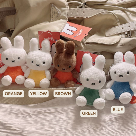 Miffy Plush Keyring – Tanning Miffy Bunny Mini Bag Charm / Key Holder