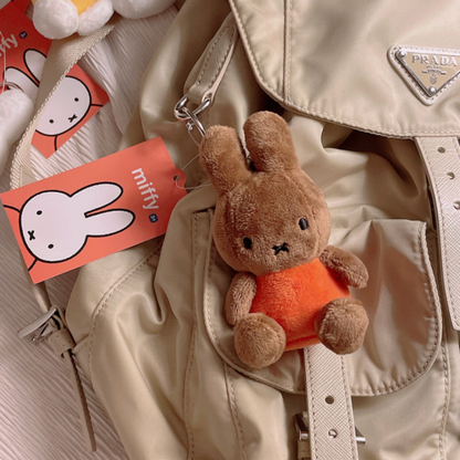 Miffy Plush Keyring – Tanning Miffy Bunny Mini Bag Charm / Key Holder