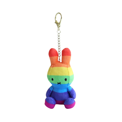 Miffy Plush Keyring 11cm - Bread Toast, Cream Check, Denim, Rainbow, Mocha, Pink, Red Bean Check Bag Charm