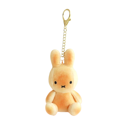 Miffy Plush Keyring 11cm - Bread Toast, Cream Check, Denim, Rainbow, Mocha, Pink, Red Bean Check Bag Charm