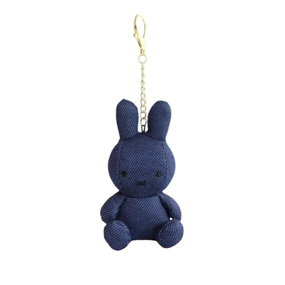 Miffy Plush Keyring 11cm - Bread Toast, Cream Check, Denim, Rainbow, Mocha, Pink, Red Bean Check Bag Charm