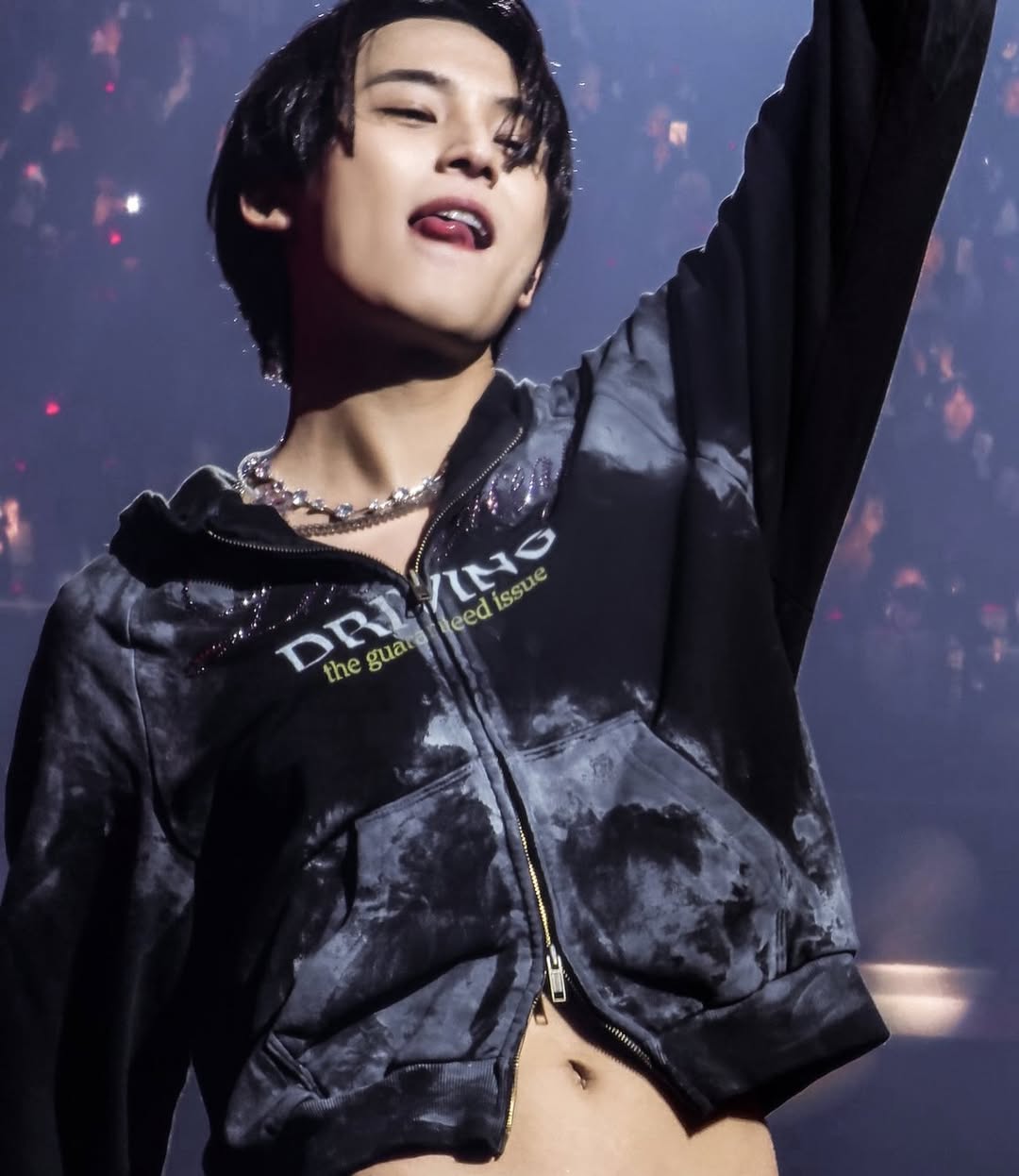 [Seventeen Mingyu Worn] Grailz Lowkey Dirty Zip Hoodie_ Black