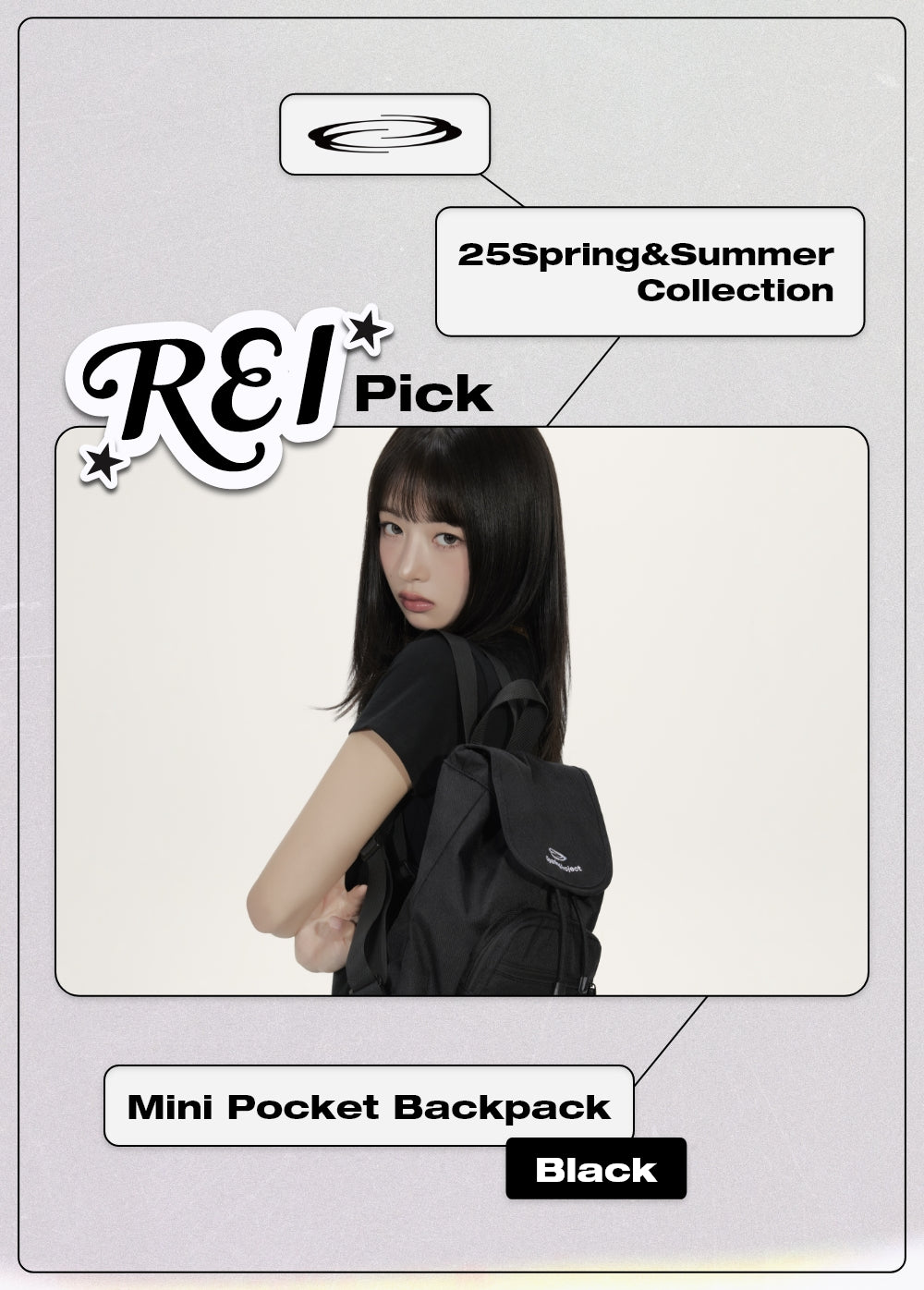 [Ive Rei Pick] Opening Project Mini Pocket Backpack - Black