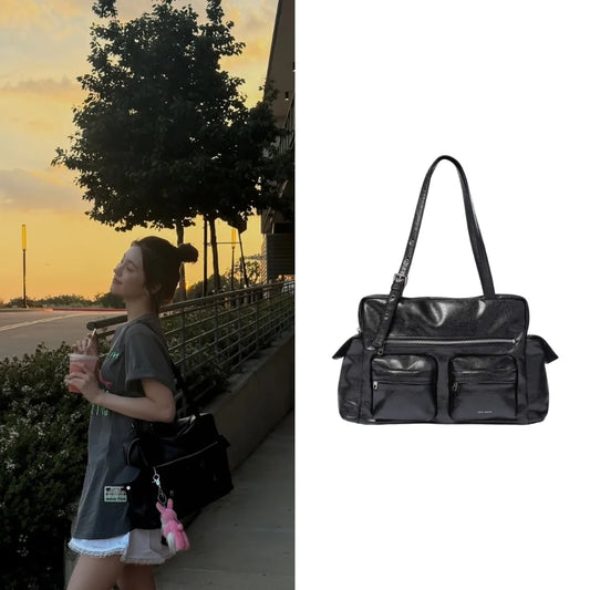 [ITZY Yeji Pick] SAMO ONDOH Pocket Utility Bag L Goat Black
