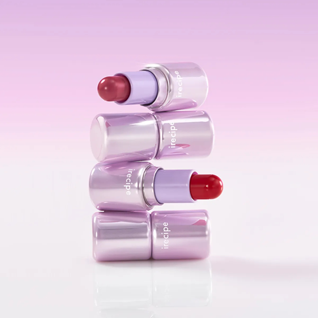 [NMIXX JIWOO PICK] iRecipe Vibe Up Prism Lip Balm Duo Bare Chiffon + 1 More Shade