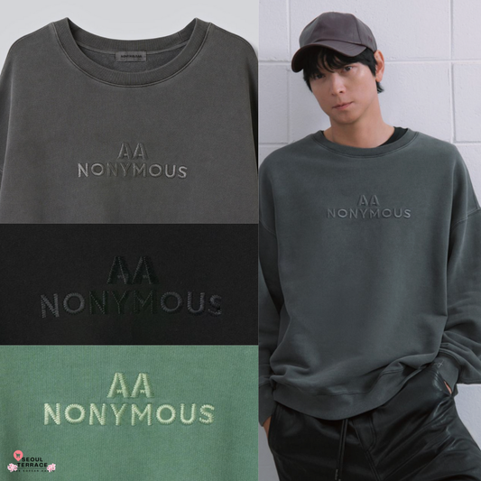 NONYMOUSAA [Worn by Gang Dong-won] Fading Over Fit Crewneck