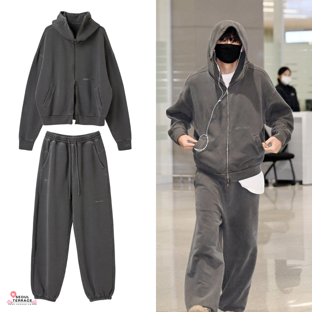 NONYMOUSAA [Worn by Gang Dong-won & BTS V Taehyung] Fading High Zip-Up & Fading Jogger Pants