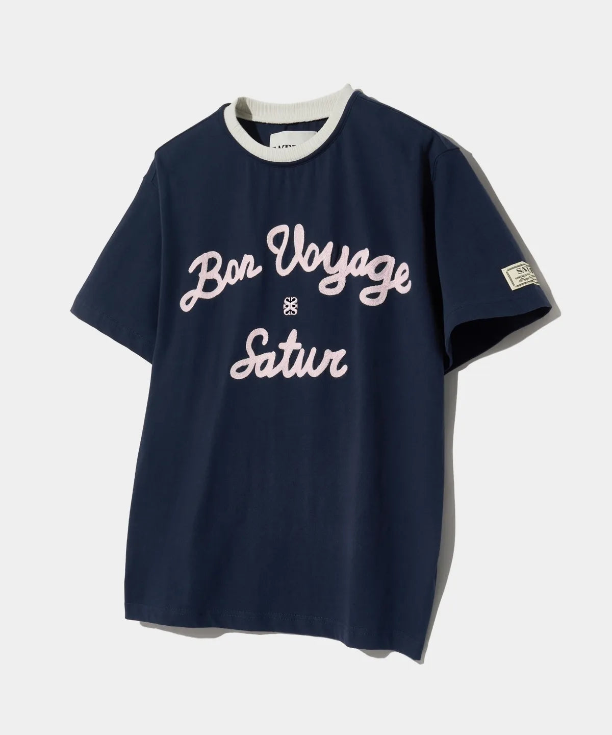 [Kpop Fave Pick] Satur Logo Embroidered Voyage Short Sleeve T-Shirt