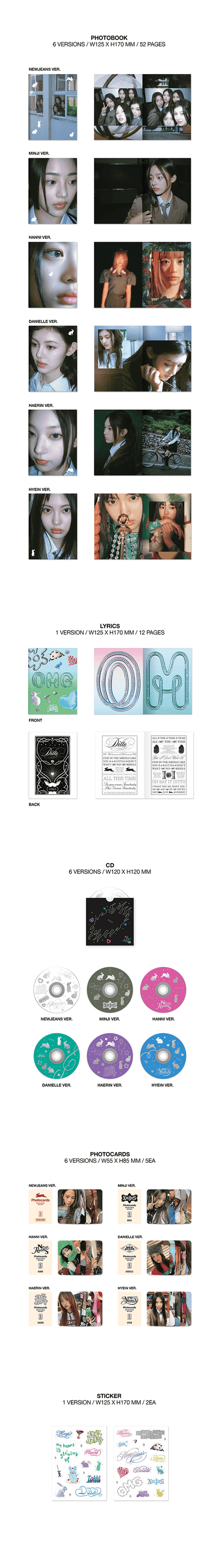 NewJeans ‘OMG’  Message Card ver. + Weverse Albums ver.