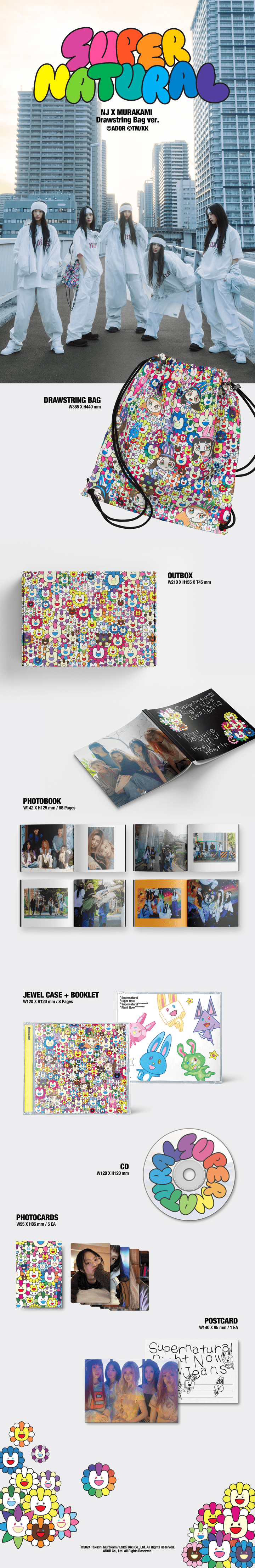 NewJeans 'Supernatural'  NJ X MURAKAMI Bag Ver + Weverse Albums ver.