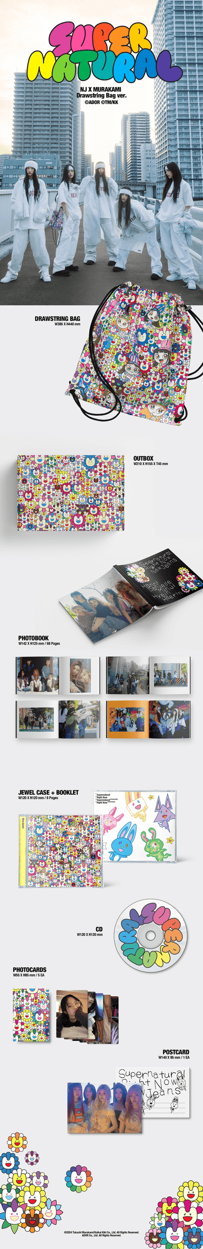 NewJeans 'Supernatural'  NJ X MURAKAMI Bag Ver + Weverse Albums ver.