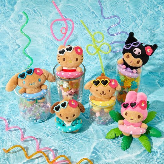 [Olive Young x Sanrio] 10x10 Plush Keyring (Tanning Sanrio Characters)