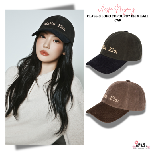 [Aespa Ningning Worn] Matin Kim Classic Logo Corduroy Brim Ball cap