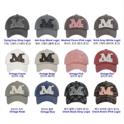 MUCENT Vintage Washed Applique Ball Cap