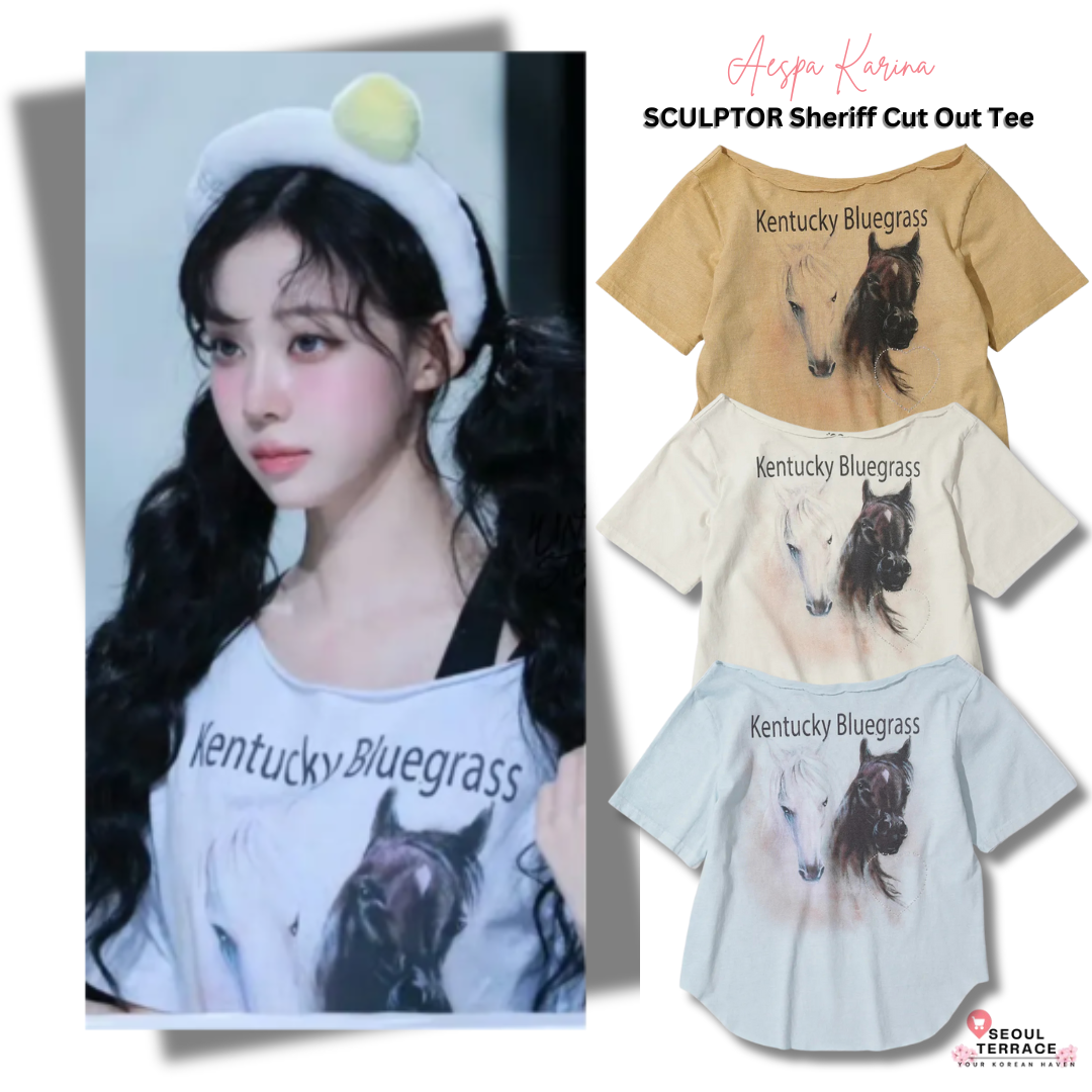 [Aespa Winter Worn] SCULPTOR Sheriff Cut Out Tee