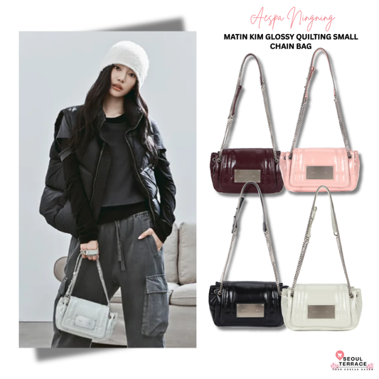 [Aespa Ningning Worn] Matin Kim Glossy Quilting Small Chain Bag