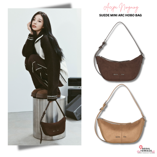 [Aespa Ningning Worn] Matin Kim Suede Mini Arc Hobo Bag