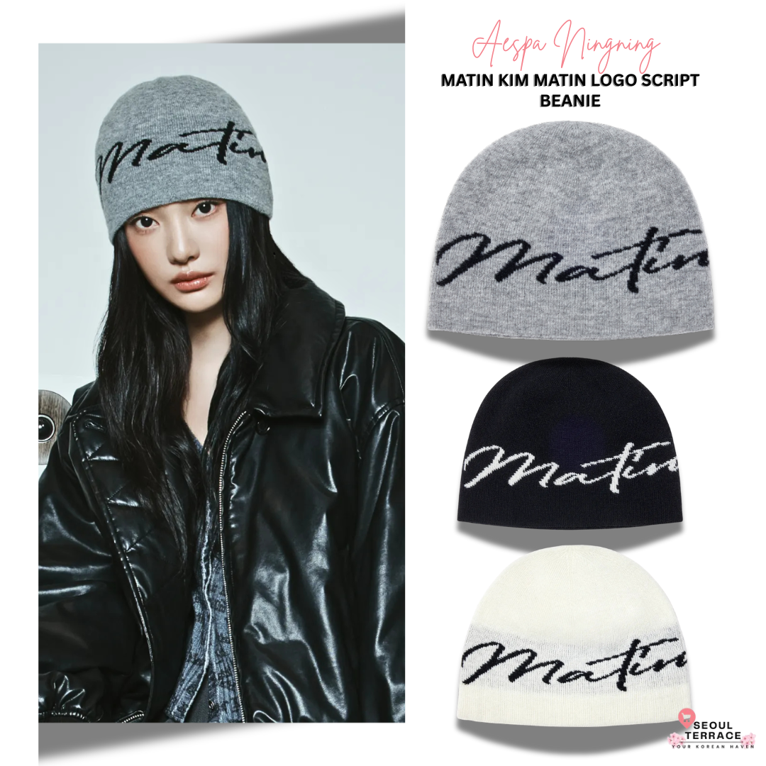 [Aespa Ningning Worn] Matin Kim Matin Logo Script Beanie