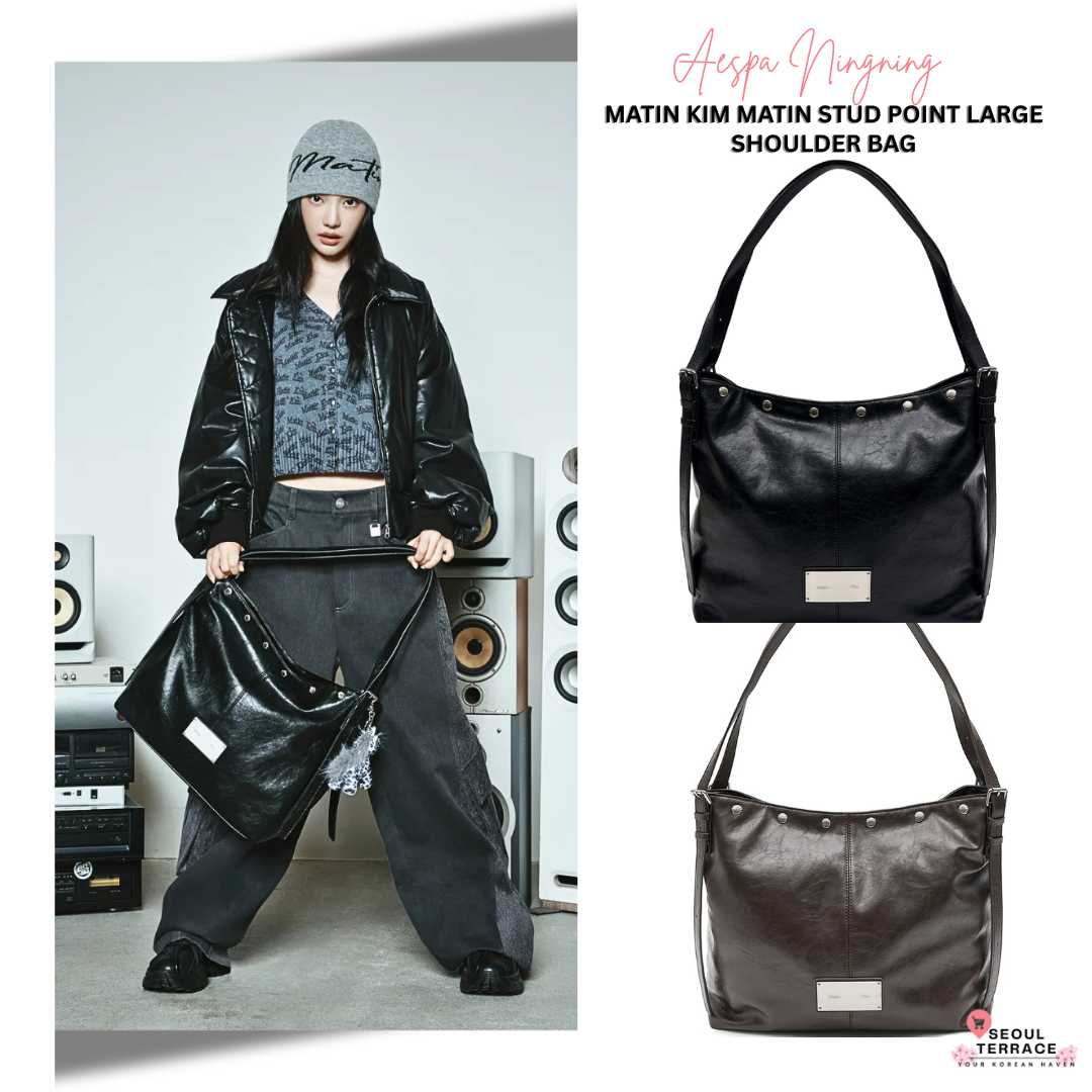 [Aespa Ningning Pick] Matin Kim Matin Stud Point Large Shoulder Bag