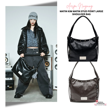 [Aespa Ningning Pick] Matin Kim Matin Stud Point Large Shoulder Bag