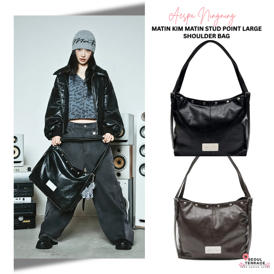 [Aespa Ningning Pick] Matin Kim Matin Stud Point Large Shoulder Bag