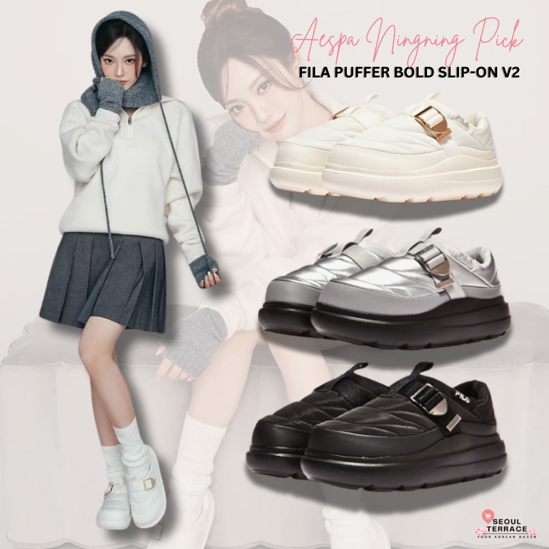 [Aespa Ningning Pick] FILA Puffer Bold Slip-On v2