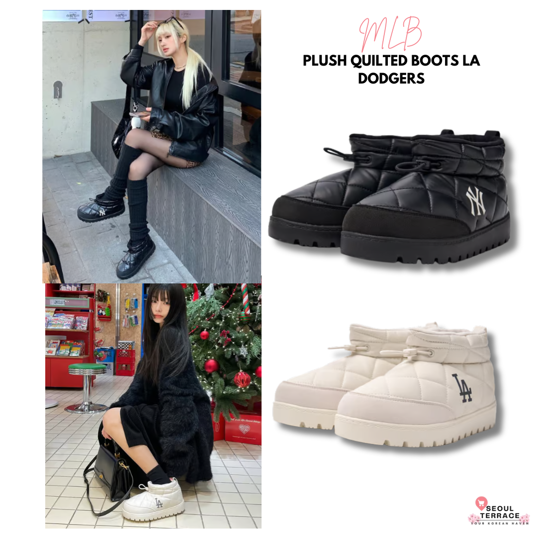 MLB Plush Quilted Boots LA Dodgers