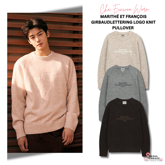 [Cha Eunwoo Worn] Marithé et François Girbaud Lettering Logo Knit Pullover