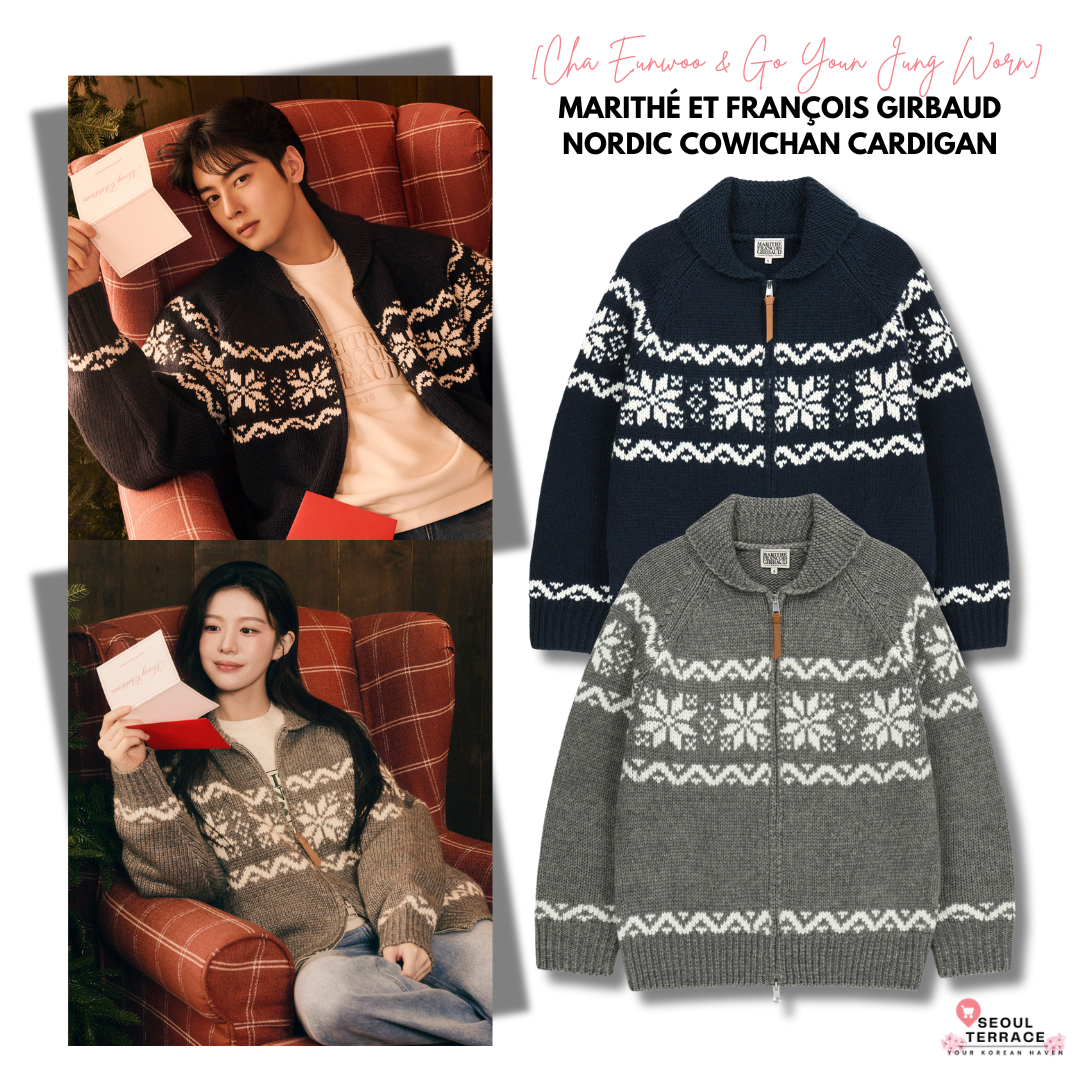 [Cha Eunwoo & Go Youn Jung Worn] Marithé et François Girbaud Nordic Cowichan Cardigan