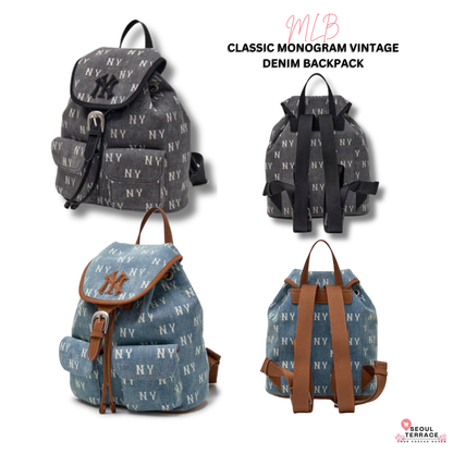 MLB Classic Monogram Vintage Denim Backpack