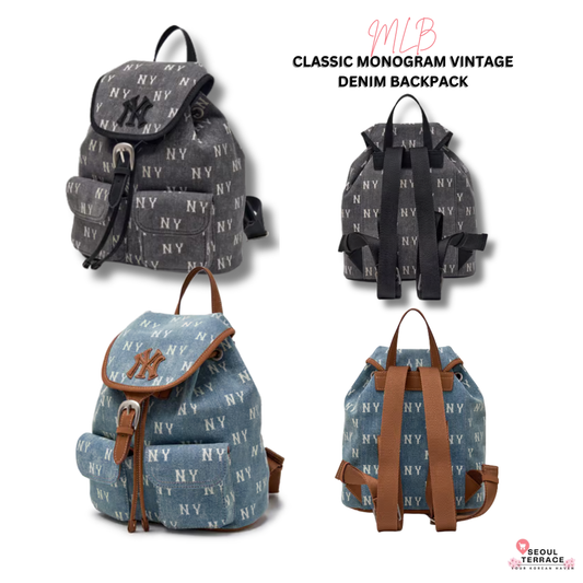 MLB Classic Monogram Vintage Denim Backpack