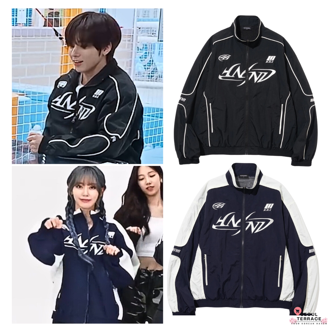 [TXT Taehyun & LS Sakura Worn] Not4Nerd Tribal Logo Nylon Racing Jacket