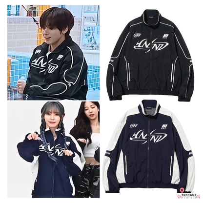 [TXT Taehyun & LS Sakura Worn] Not4Nerd Tribal Logo Nylon Racing Jacket