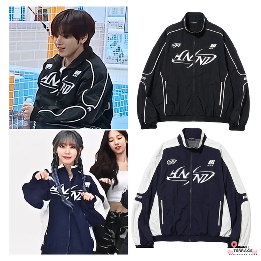 [TXT Taehyun & LS Sakura Worn] Not4Nerd Tribal Logo Nylon Racing Jacket