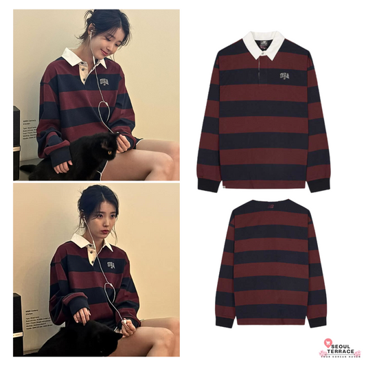 [IU Worn] New Balance UNI USA Classic Striped Rugby T-Shirt