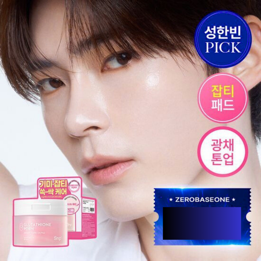 [Zerobaseone Sunghanbin Pick] SNP Glutathione PDRN Blemish Glow Banding Toner Pad 60 Sheets